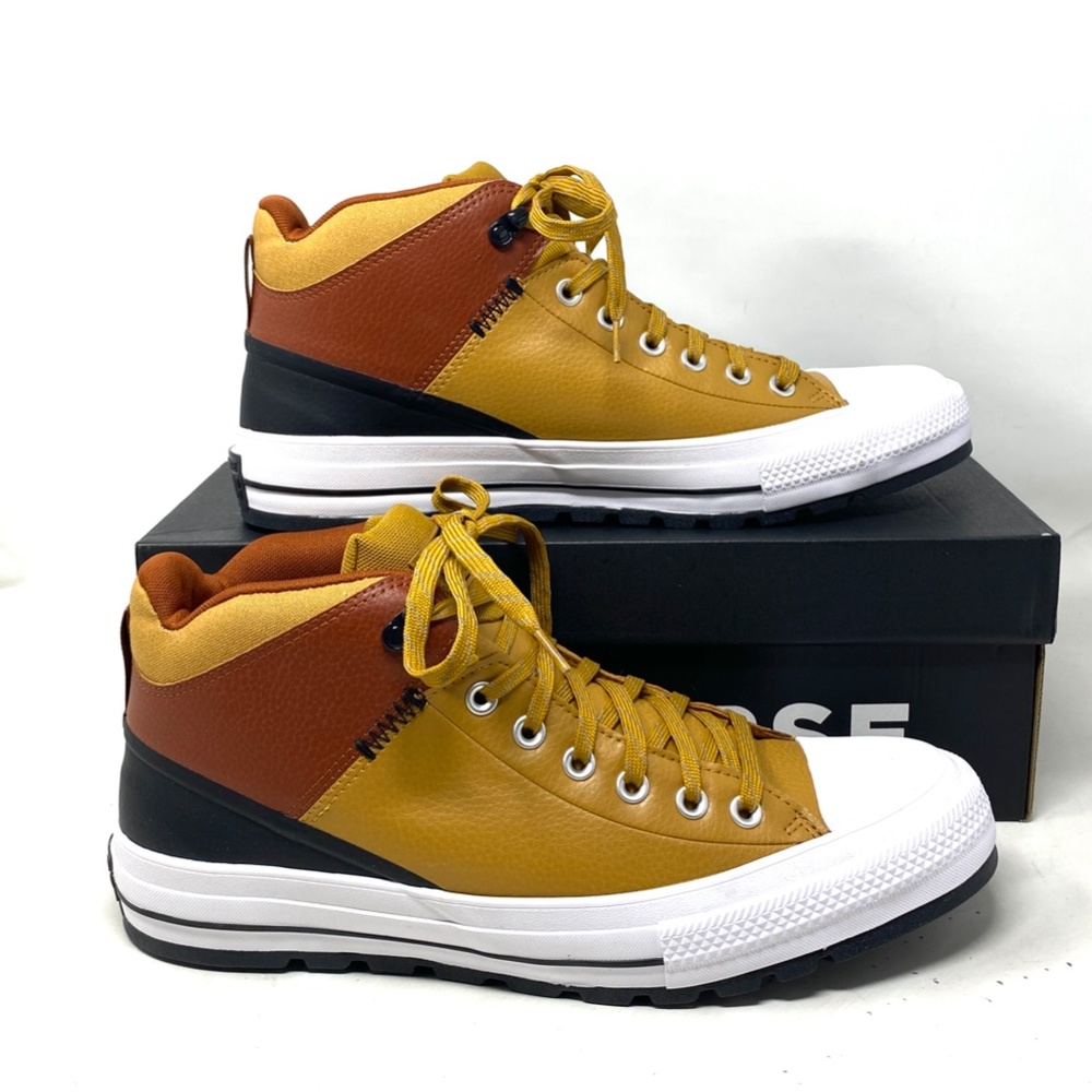 Converse Chuck Taylor Street Boot High Leather Shoes Casual Men's Size 171446C - Picture 2 of 8